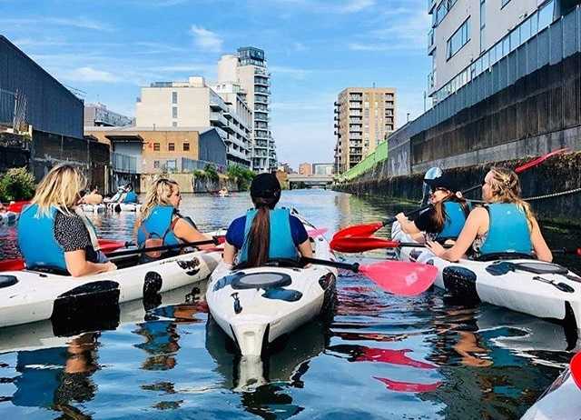 London-kayak-with-moo-canoes People kayak with London's Moo Canoes